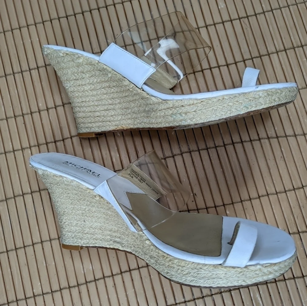 Michael Kors women's sz 6M platform espadrille toe loop sandals